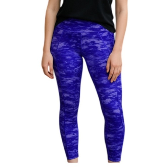 THE NORTH FACE Digital Camo Leggings Purple Print Mid-Rise Gorpcore Size XS - Picture 1 of 12